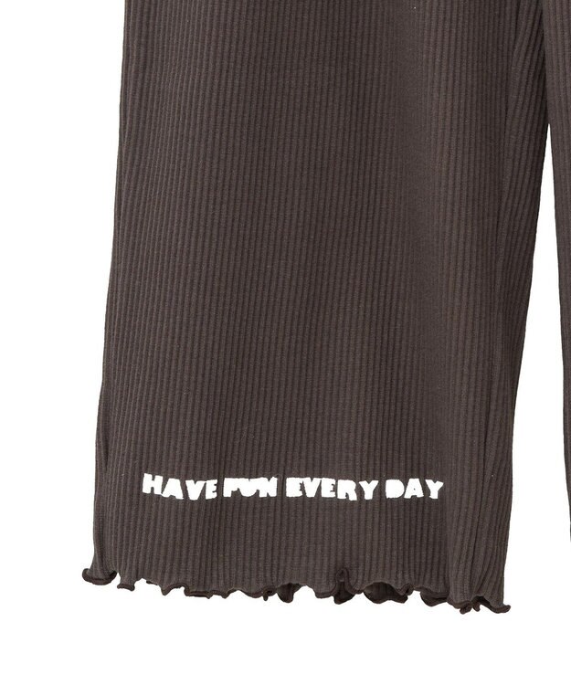 Green Parks ｍｉｆｆｙ／ワンポイントカットリブパンツ Brown