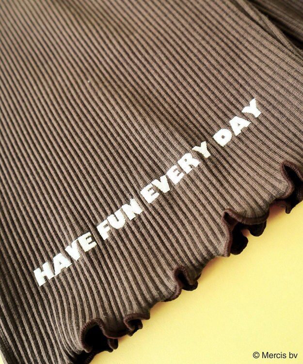 Green Parks ｍｉｆｆｙ／ワンポイントカットリブパンツ Brown