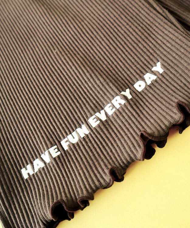 Green Parks ｍｉｆｆｙ／ワンポイントカットリブパンツ Brown