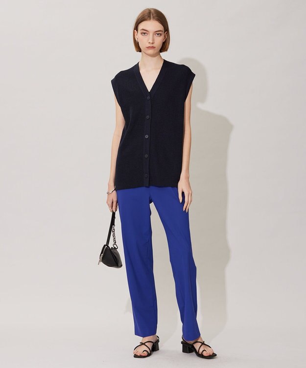 ICB L 【接触冷感・UVカット・速乾・洗える】マットスキューバ セミワイドパンツ ロイヤルブルー系