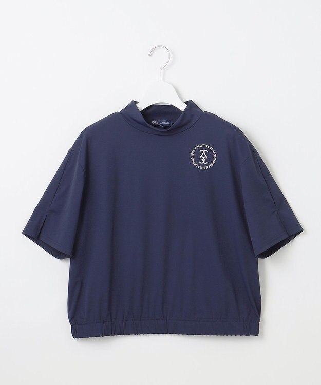 23区GOLF 【WOMEN】COOL JERSEYシリーズ クロップド丈 モックネック ネイビー系