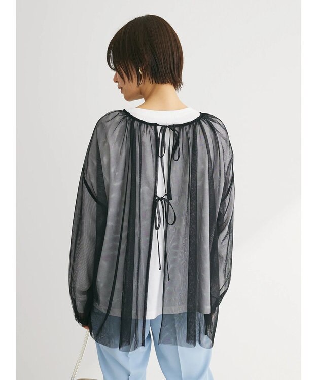 Green Parks ２ＷＡＹチュールギャザープルオーバー Black