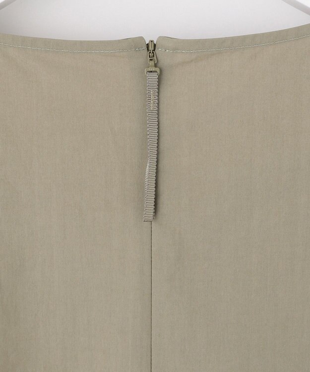 自由区 【洗える】エンブロイダリー プルオーバーブラウス カーキ系