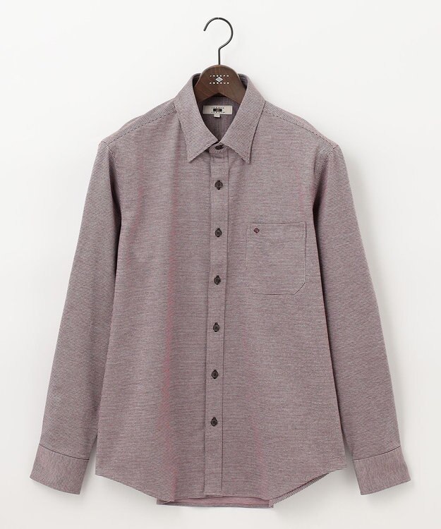 JOSEPH ABBOUD 【快適な着心地/イージーケア】ジャージーシャツ ワイン系7