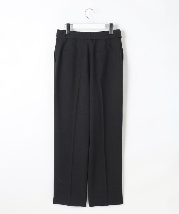 自由区 【カタログ掲載・セットアップ対応・接触冷感・UVカット・洗える】ライトリネンライクテーパード パンツ ブラック