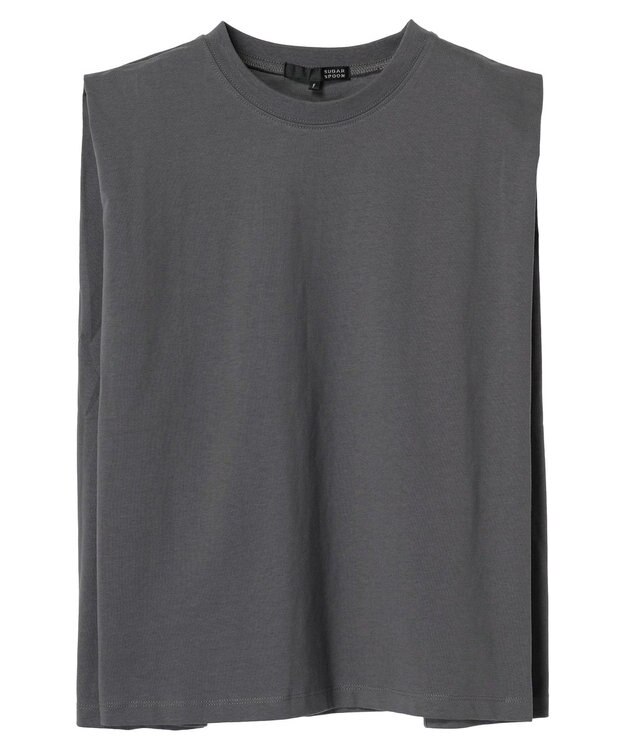 Green Parks ・ＳＵＧＡＲＳＰＯＯＮ【ＣＯＯＬ】タックノースリーブＴＥＥ Charcoal Gray