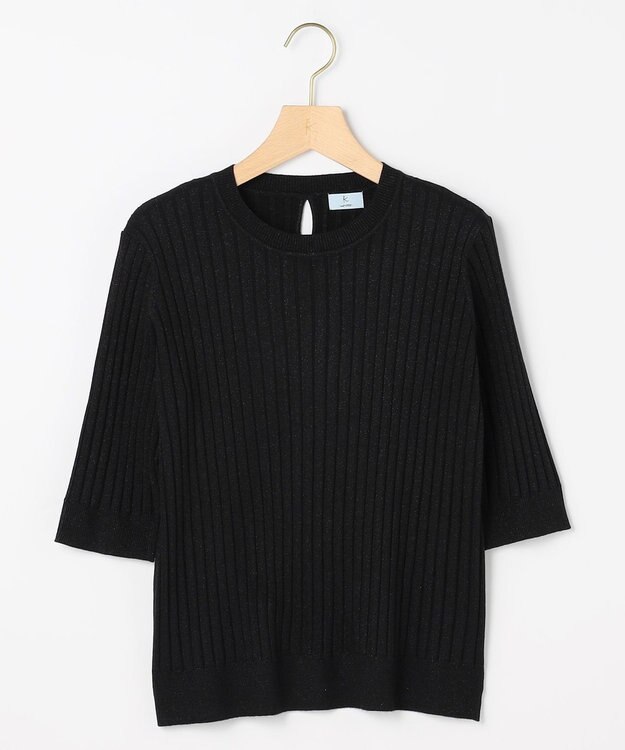 組曲 S ラメアンサンブル ニット ブラック系