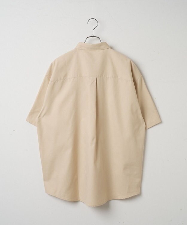 WEGO 【シワになりにくい】イージーケアオックスフォードワンポイントシャツ（S） ベージュ