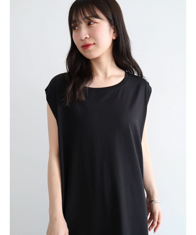 Green Parks ・ＳＵＧＡＲ　ＳＰＯＯＮ【ＣＯＯＬ】タックノースリワンピ Black