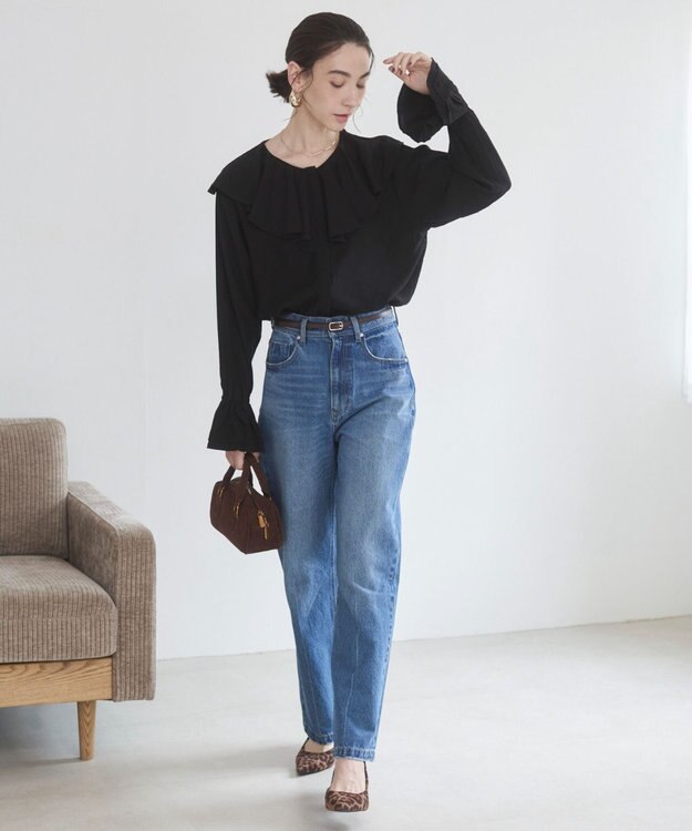 WEGO 【ANGIE VINTAGE】ラッフルブラウス ブラック