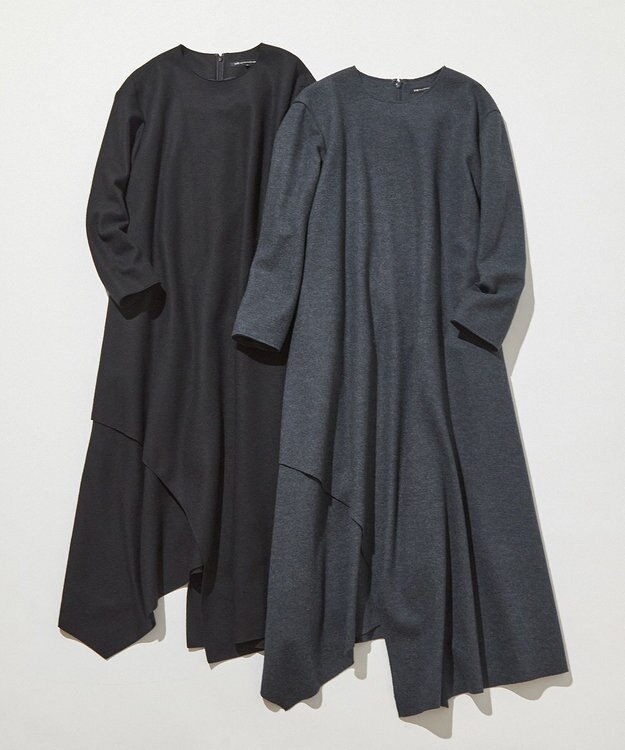 23区 S 【髙橋リタさんコラボ】ファインウールジャージー イレヘム ワンピース グレー系
