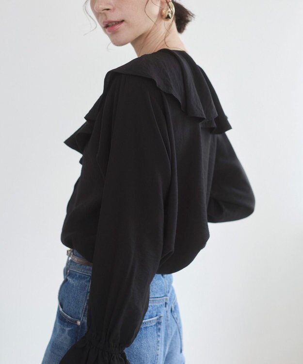 WEGO 【ANGIE VINTAGE】ラッフルブラウス ブラック