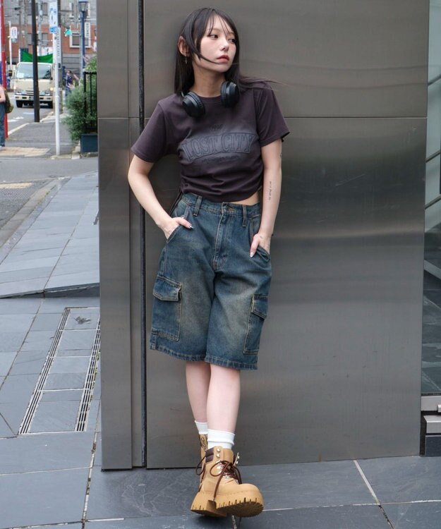 WEGO スプレーロゴドロストちびT スミクロ