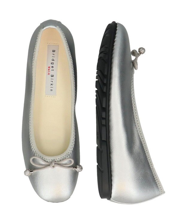 Bridget Birkin ＜3E＞【Bridget Birkin Walk】インヒールリボンパンプス シルバー