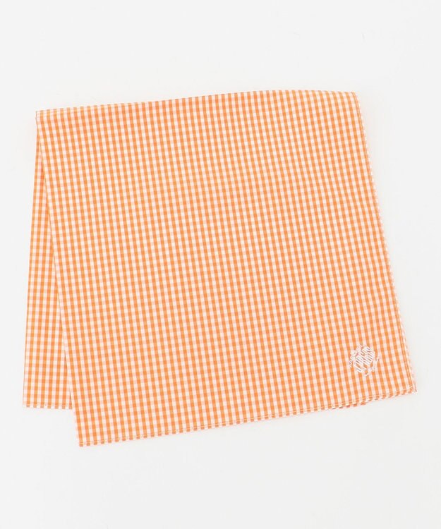 J.PRESS MEN オーバル刺繍ハンカチ/カジュアル オレンジ系3