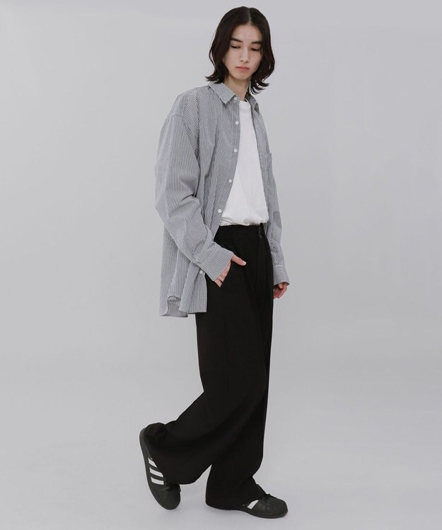 WEGO ローライズバギーフレアスラックス ブラック