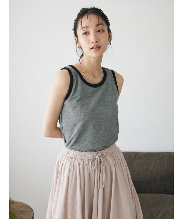 CRAFT STANDARD BOUTIQUE レトロ柄前後２ＷＡＹタンクトップ Black