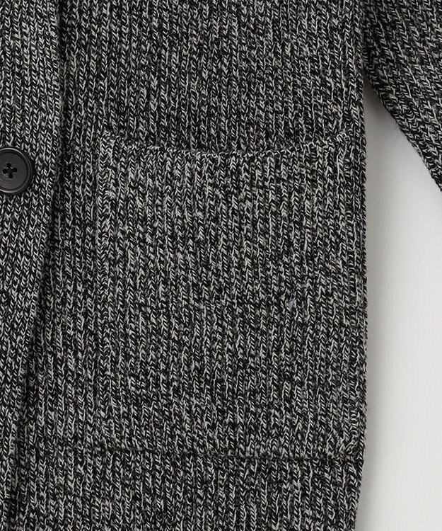 23区 【SLOW/一部店舗限定】ニットトータル ジャケット オフ×ブラック杢