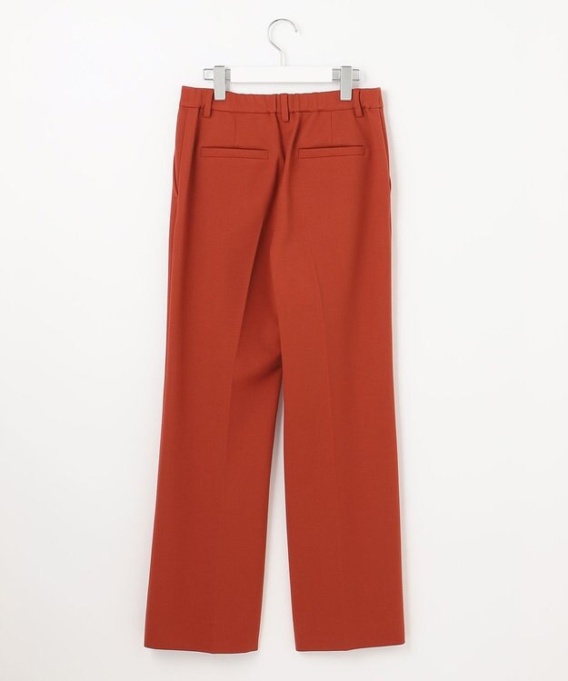 自由区 L 【WEB限定カラーあり/洗える/撥水加工】TRギャバ ストレートパンツ オレンジ系