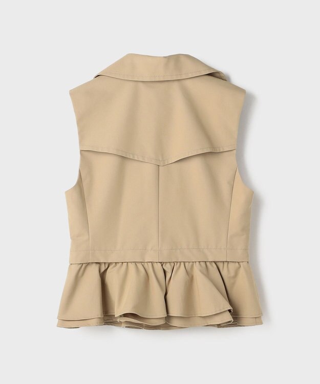 GRACE CONTINENTAL ペプラムトレンチベスト ベージュ