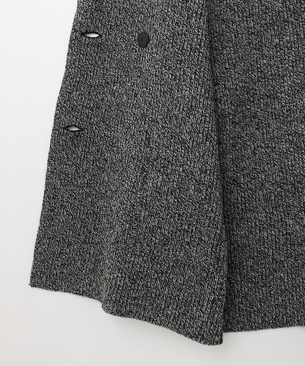 23区 【SLOW/一部店舗限定】ニットトータル ジャケット オフ×ブラック杢