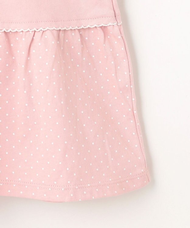 組曲 KIDS 【150-160㎝】 ドットティアードチュニック ピンク