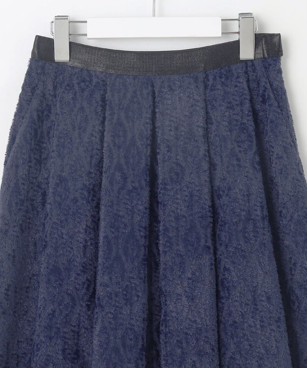 自由区 【Exclusive】ジオメトリックジャガード スカート ネイビー