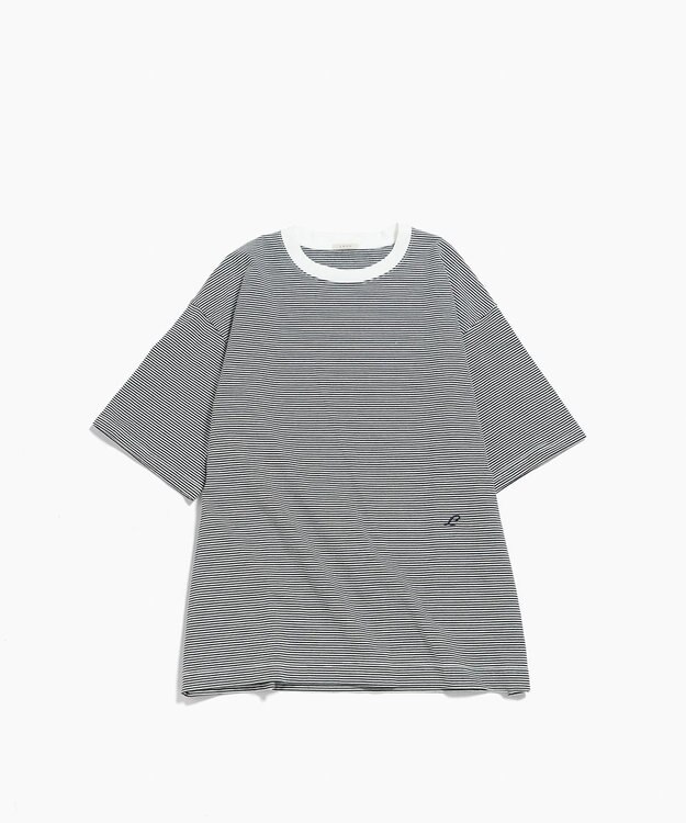 LENO THIN BORDER T-SHIRT / 細ボーダーTシャツ 《UNISEX》 WHITE×NAVY