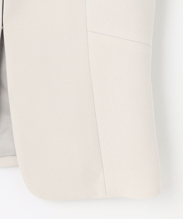 J.PRESS LADIES L 【WEB限定カラーあり・洗える】セラテリーダブルクロス ノーカラー ジャケット ベージュ系