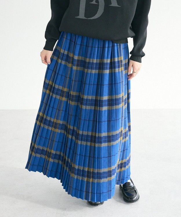 CRAFT STANDARD BOUTIQUE チェックプリーツスカート Blue