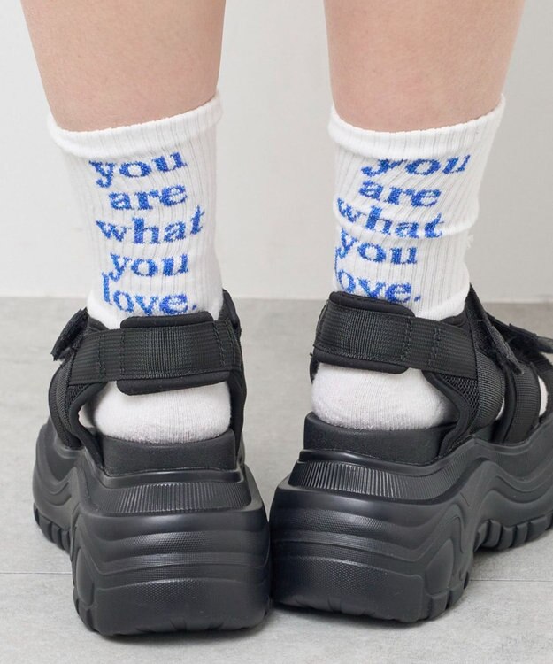 WEGO バックラメロゴソックス ブルー