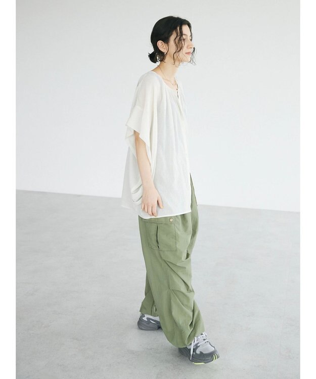 CRAFT STANDARD BOUTIQUE ウ゛ィンテージボイル２ＷＡＹタックブラウス Off White