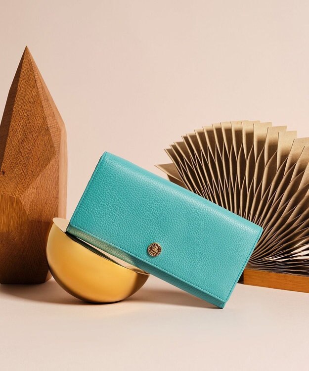 TOPKAPI 【TOPKAPI】イタリアンシュリンクレザー 長財布 fortuna フォルトゥナ ターコイズブルー