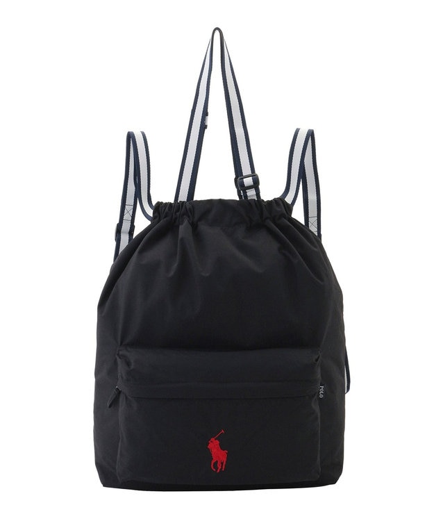 MOONBAT POLO RALPH LAUREN(ポロ ラルフローレン) 2WAYレインバッグカバー POLO PONY 撥水加工 レインバッグ ブラック