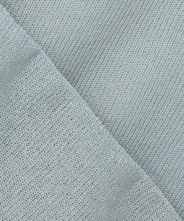 J.PRESS LADIES L 【洗える】シアーライトニット パーカー シーブルー系