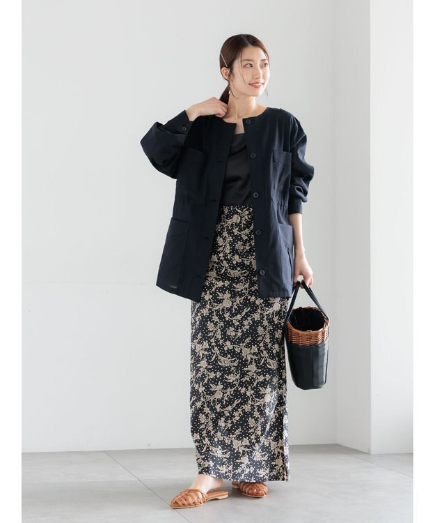 Te chichi 【LIBERTY FABRICS】フレアスカート ブラック