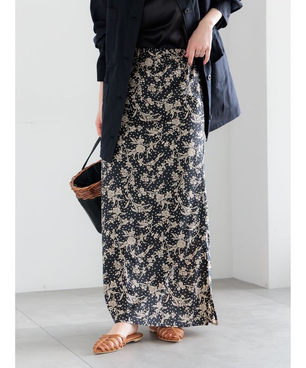 Te chichi 【LIBERTY FABRICS】フレアスカート ブラック