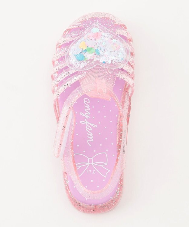 ANY KIDS しゃらしゃらジェリーサンダル ピンク