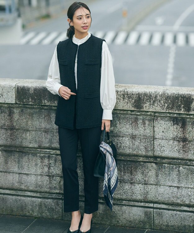 23区 パールモチーフ付 パンプス ブラック系