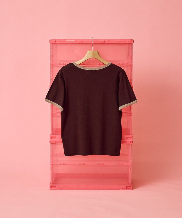 AMERICAN HOLIC 【PENNEY'S】配色リンガーTシャツ Brown