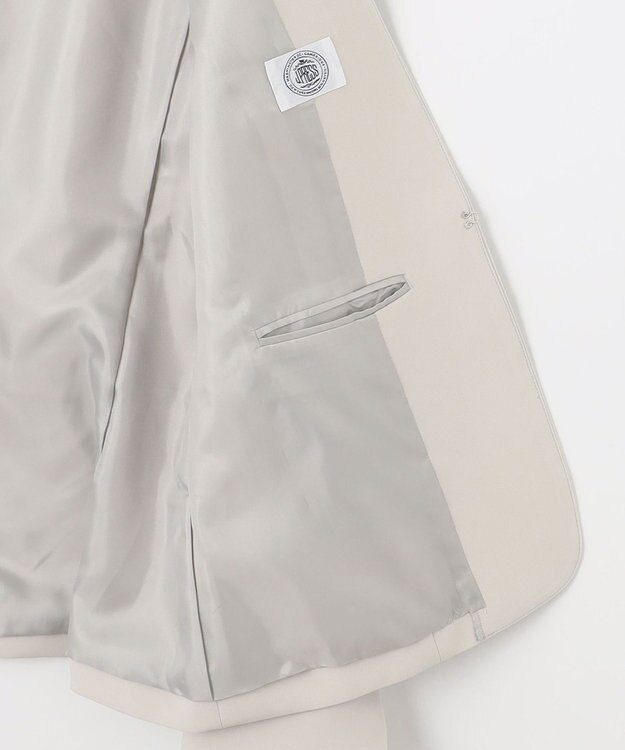 J.PRESS LADIES L 【WEB限定カラーあり・洗える】セラテリーダブルクロス ノーカラー ジャケット ベージュ系