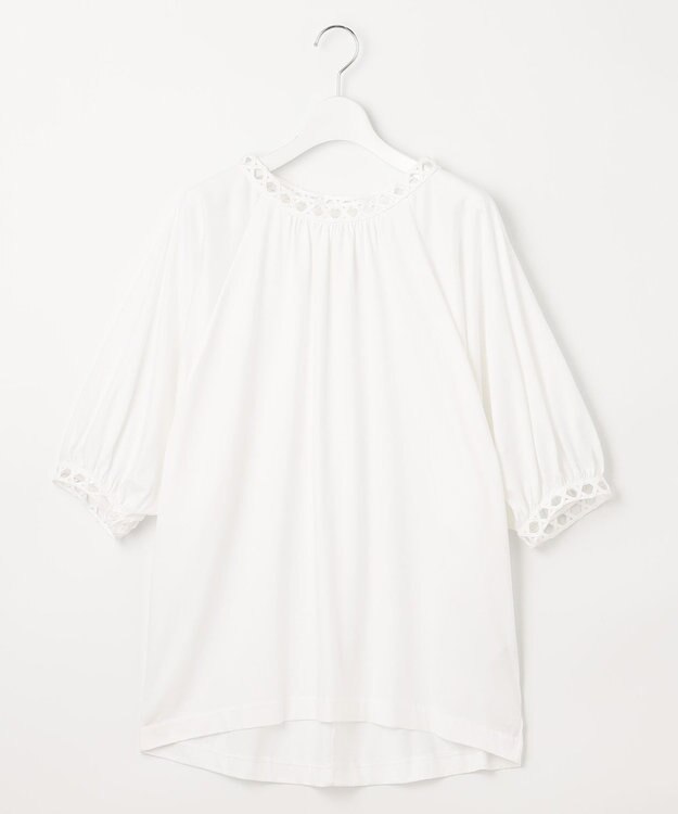 自由区 S 【洗える】コード刺繍 カットソー オフ