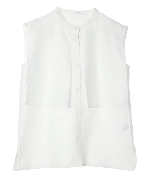 Green Parks レイヤードノースリーブブラウス Off White
