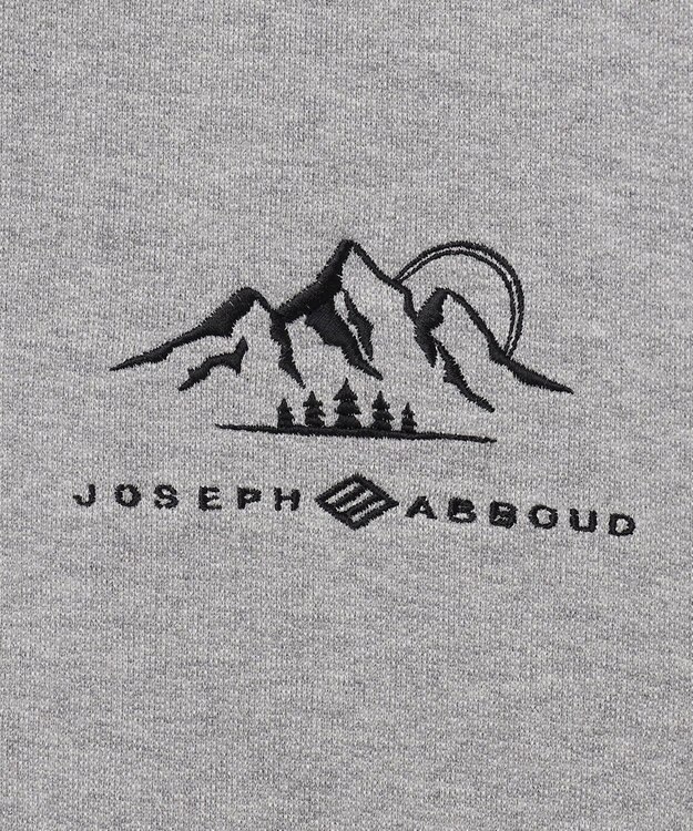 JOSEPH ABBOUD MOUNTAIN 【UNISEX】オーガニックコットン ビンテージインレーハーフZIP ライトグレー系