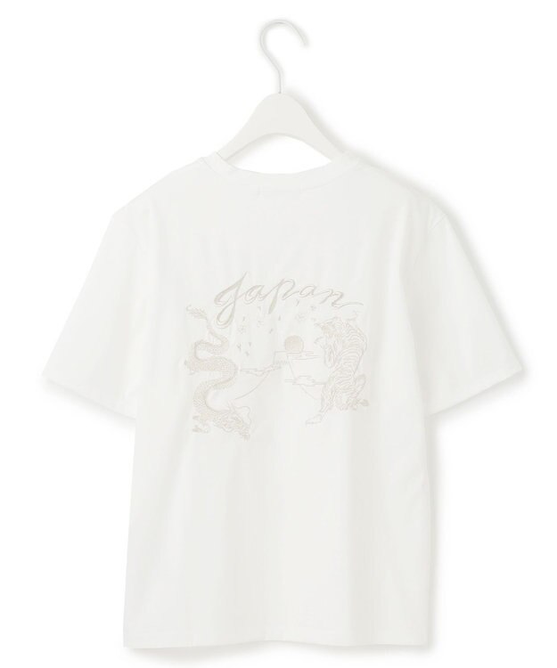 ICB 【洗える】 スーベニアTEE オフホワイト×シルバー刺繍系