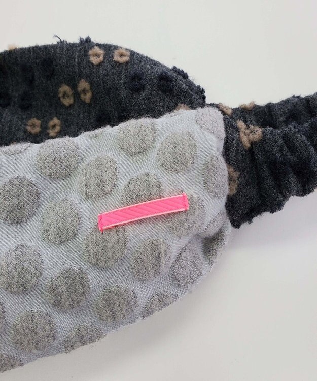 POLS ジャガード織 ヘアバンド グレイ