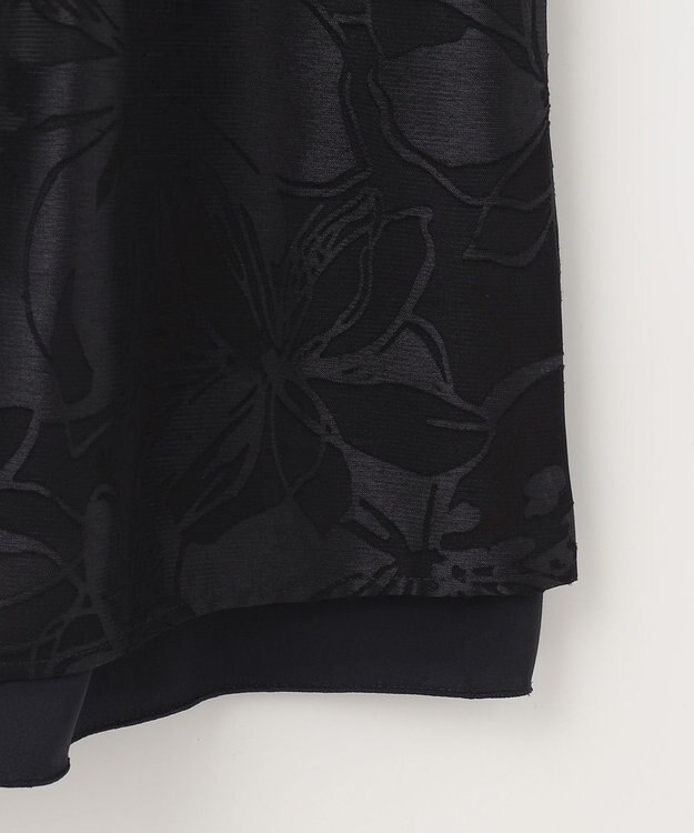 自由区 【XSサイズ～/洗える/リバーシブル】フラワーオパール リバーシブルスカート ネイビー系