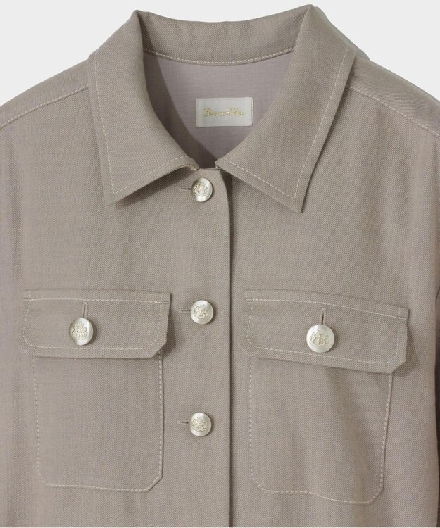 GRACE CONTINENTAL リネンデニムライクワンピース ベージュ