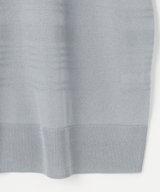 J.PRESS LADIES 【WEB限定カラーあり・洗える】SILKY RAYON STRETCH ボーダー ニット ダルブルー系