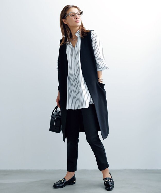 UNFILO 【セットアップ対応】BEAUTY MOVE ロングジレ ブラック